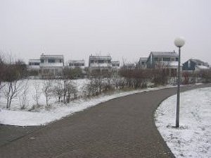 Het park bij sneeuw